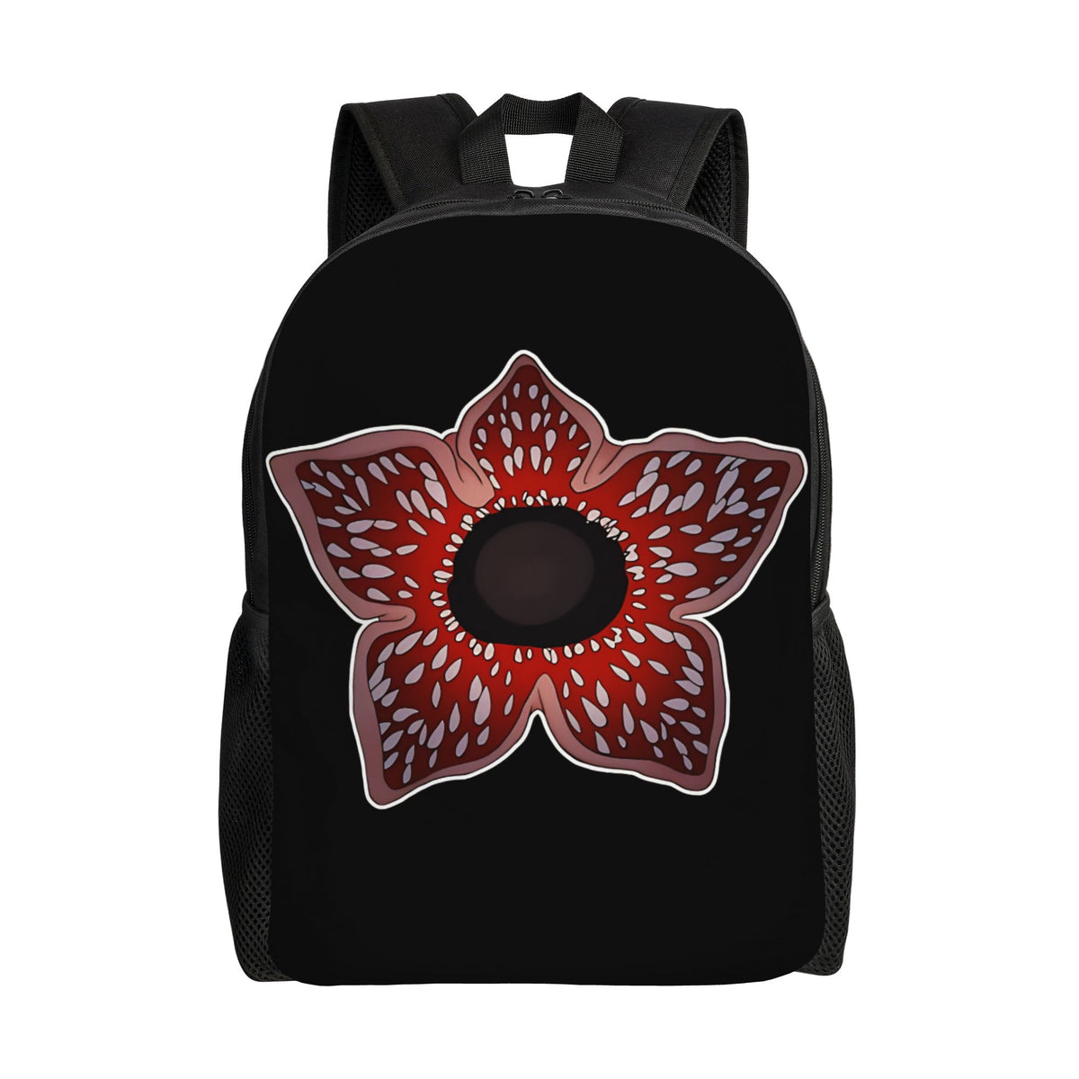 Sac à dos Stranger Things corolle du Demogorgon vu de face