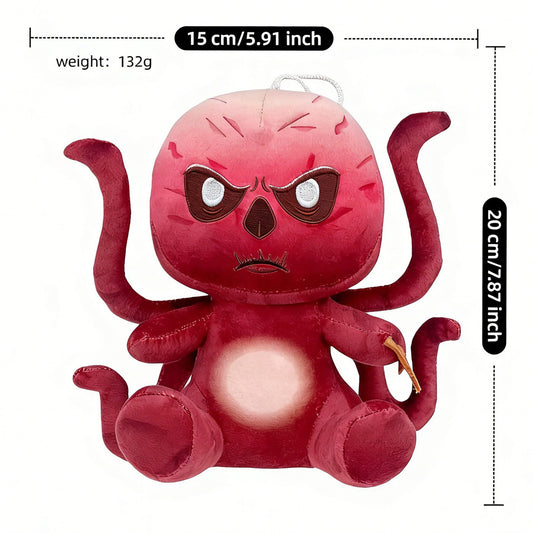 Peluche Stranger Things créature rouge à tentacules 15 cm vu de face