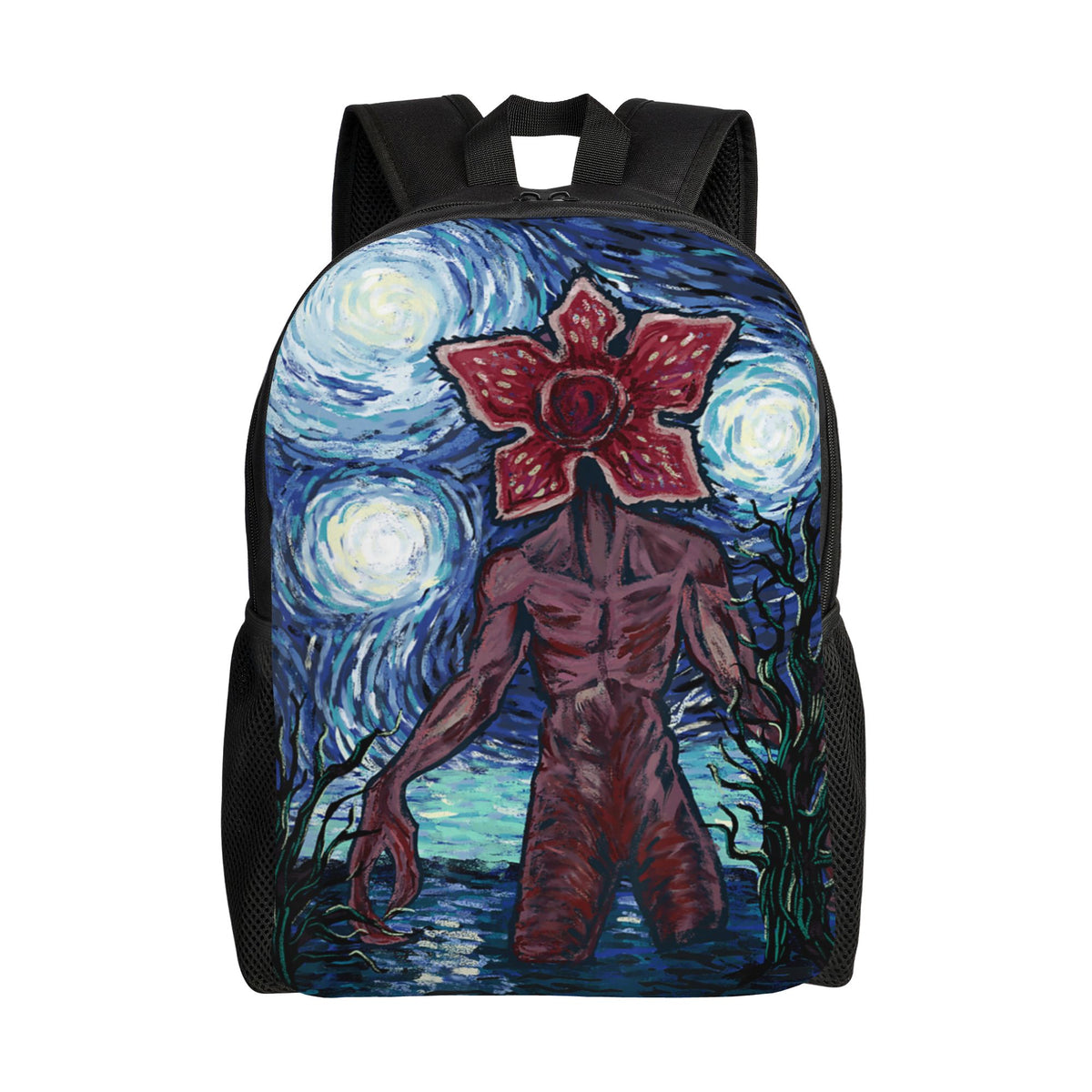 Sac à dos Stranger Things Demogorgon nuit étoilée vu de face