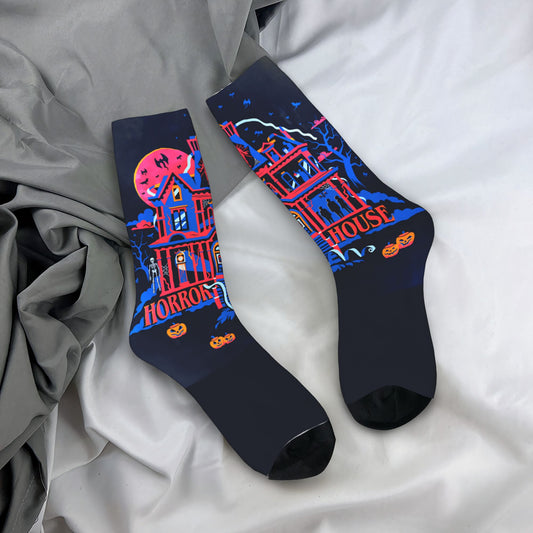 Chaussettes Stranger Things maison hantée vu de face
