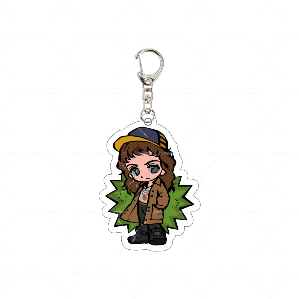 Porte-clés chibi 6 cm Stranger Things Dustin Henderson casquette vu de face