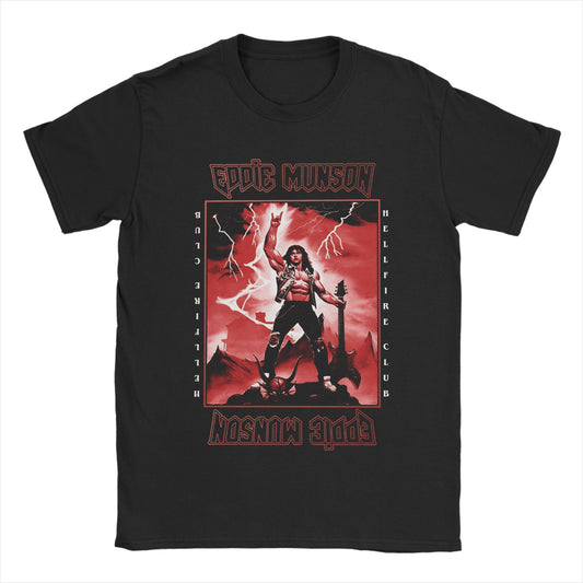 T-shirt homme Stranger Things Eddie Munson lightning vu de face