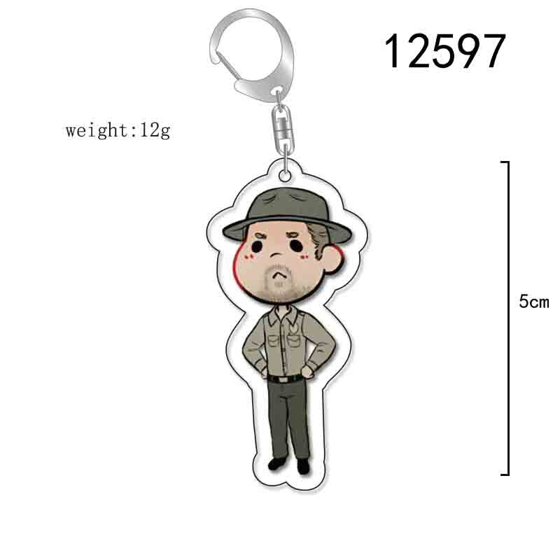 Porte-clés chibi Stranger Things Jim Hopper en uniforme vu de face