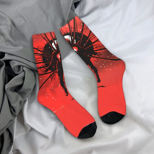 Chaussettes Stranger Things Vecna rouge vu de face
