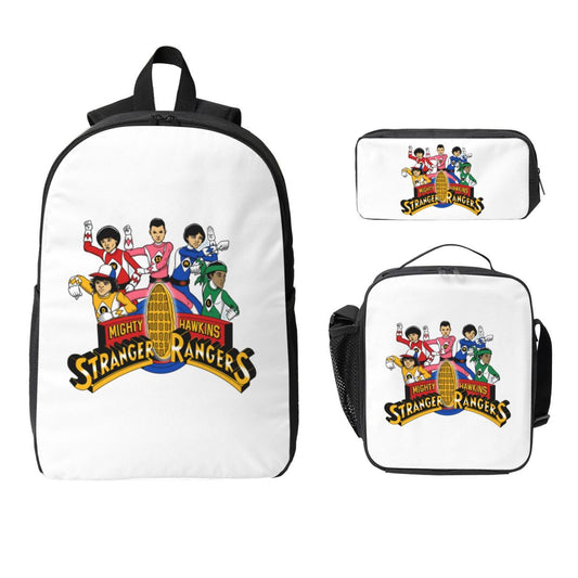 Sac à dos ordinateur Stranger Things Mighty Hawkins Rangers (3 pièces) vu de face