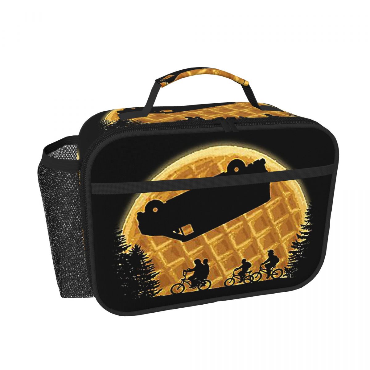 Sac isotherme Stranger Things la lune aux gaufres vu de face