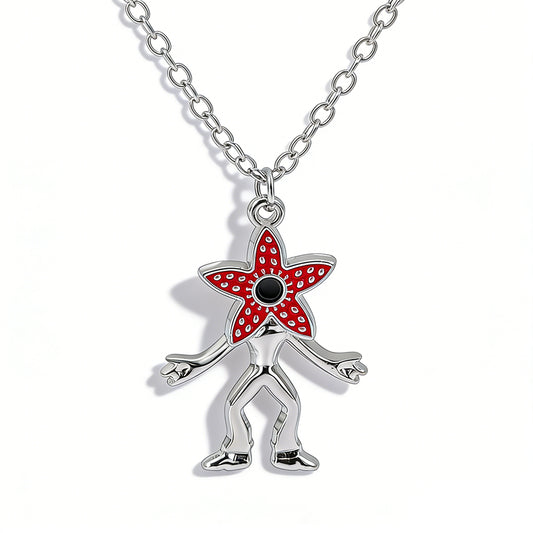 Collier Stranger Things petit Demogorgon vu de face