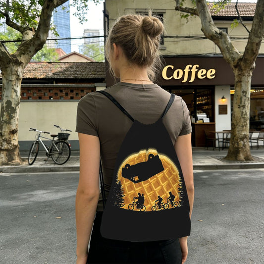 Sac à cordon Stranger Things la lune aux gaufres vu de face