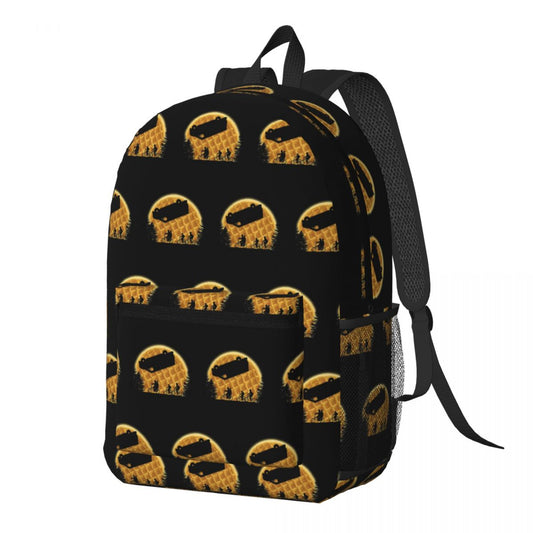 Sac à dos grande capacité Stranger Things lunes aux gaufres vu de face
