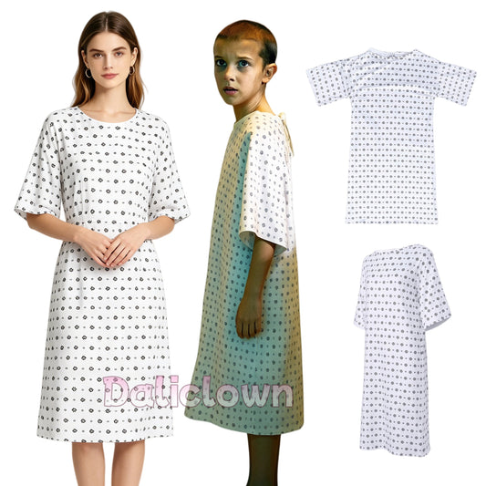 Blouse d'hôpital Stranger Things Onze enfant et adulte vu de face