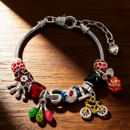 Bracelet à breloques Stranger Things Demogorgon vu de face