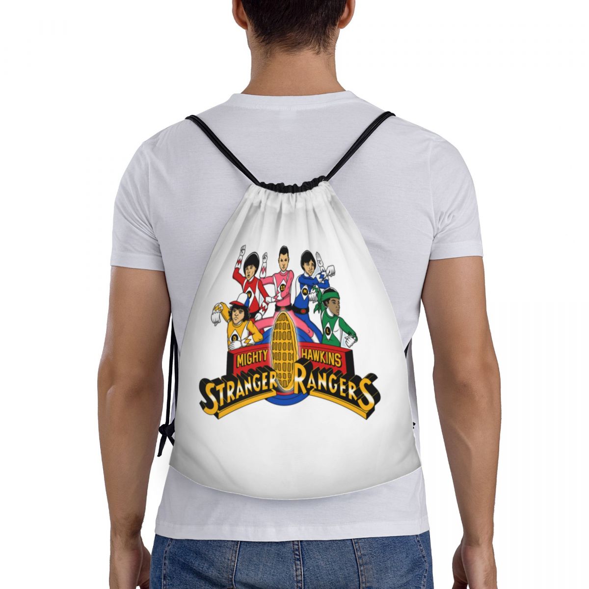 Sac à cordon Stranger Things Mighty Hawkins Rangers – visuel 2