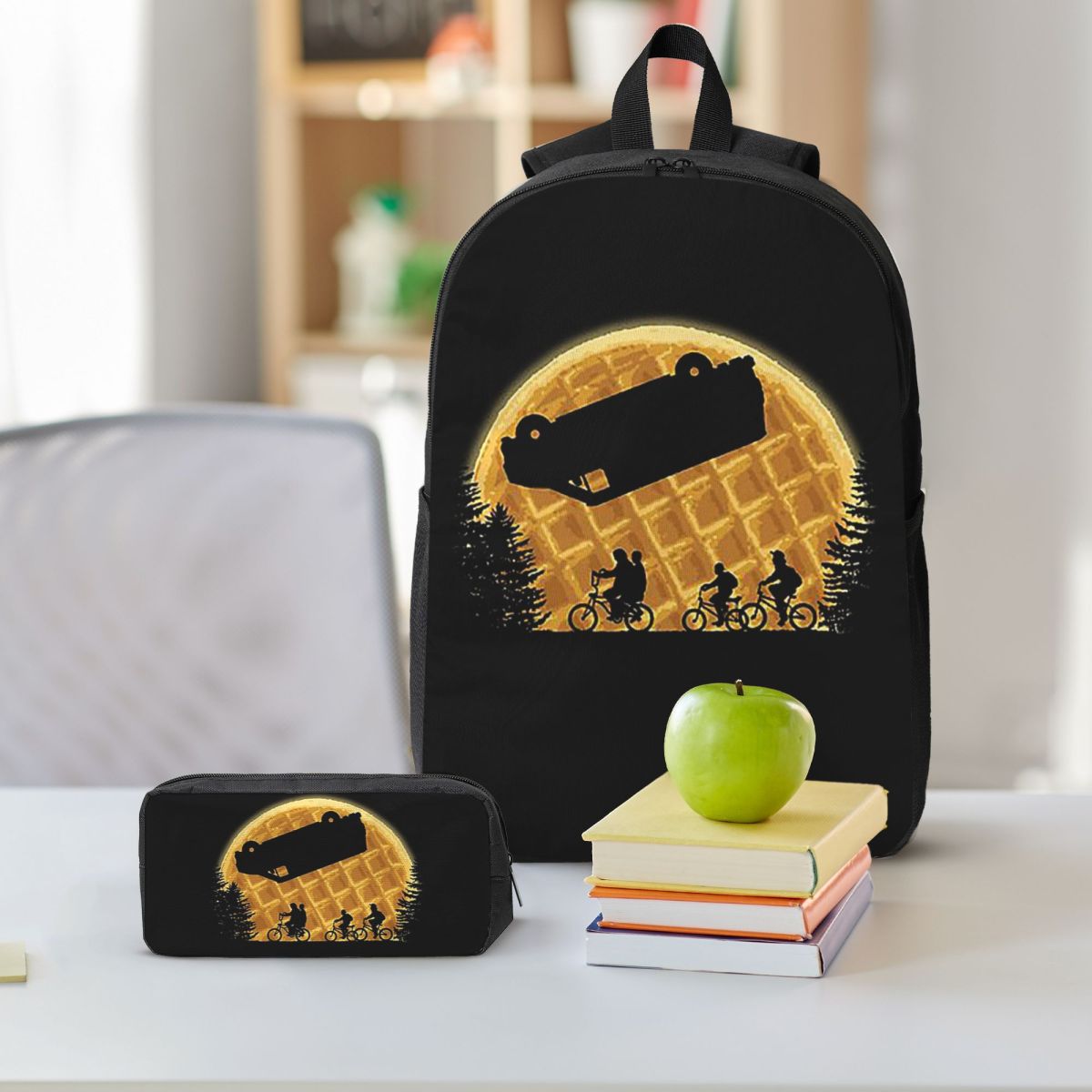 Sac à dos étudiant Stranger Things la lune aux gaufres (3 pièces) – visuel 2