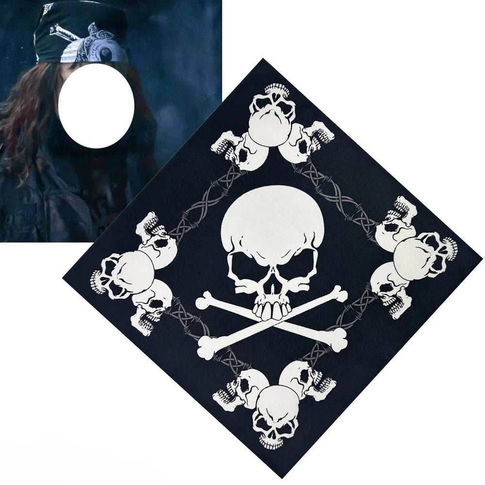 Bandana Stranger Things squelette style Eddie Munson – visuel 2