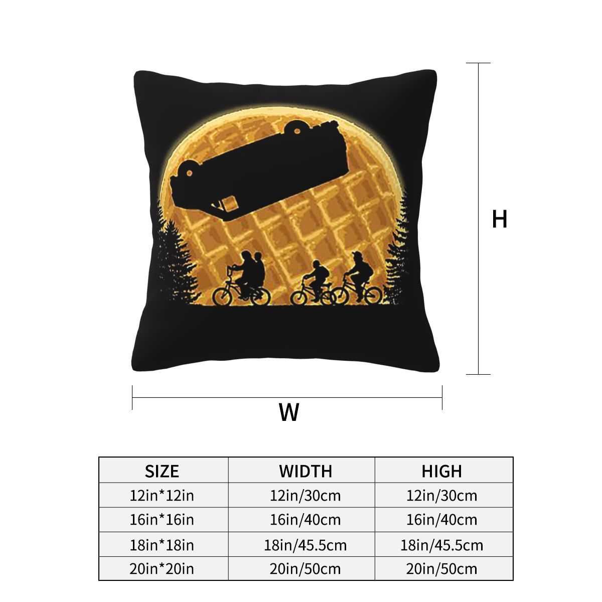 Housse de coussin Stranger Things la lune aux gaufres – visuel 2