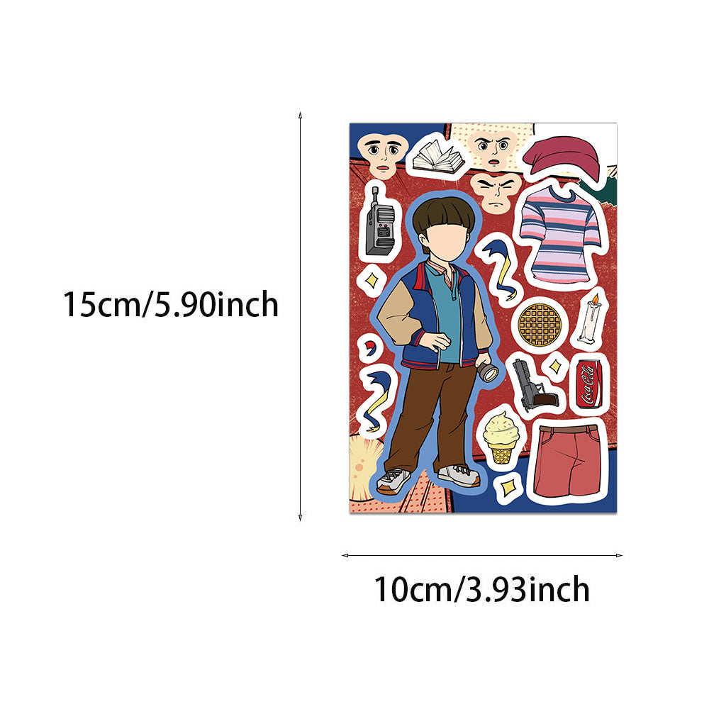 Stickers Stranger Things personnages dessinés (8 planches) – visuel 2