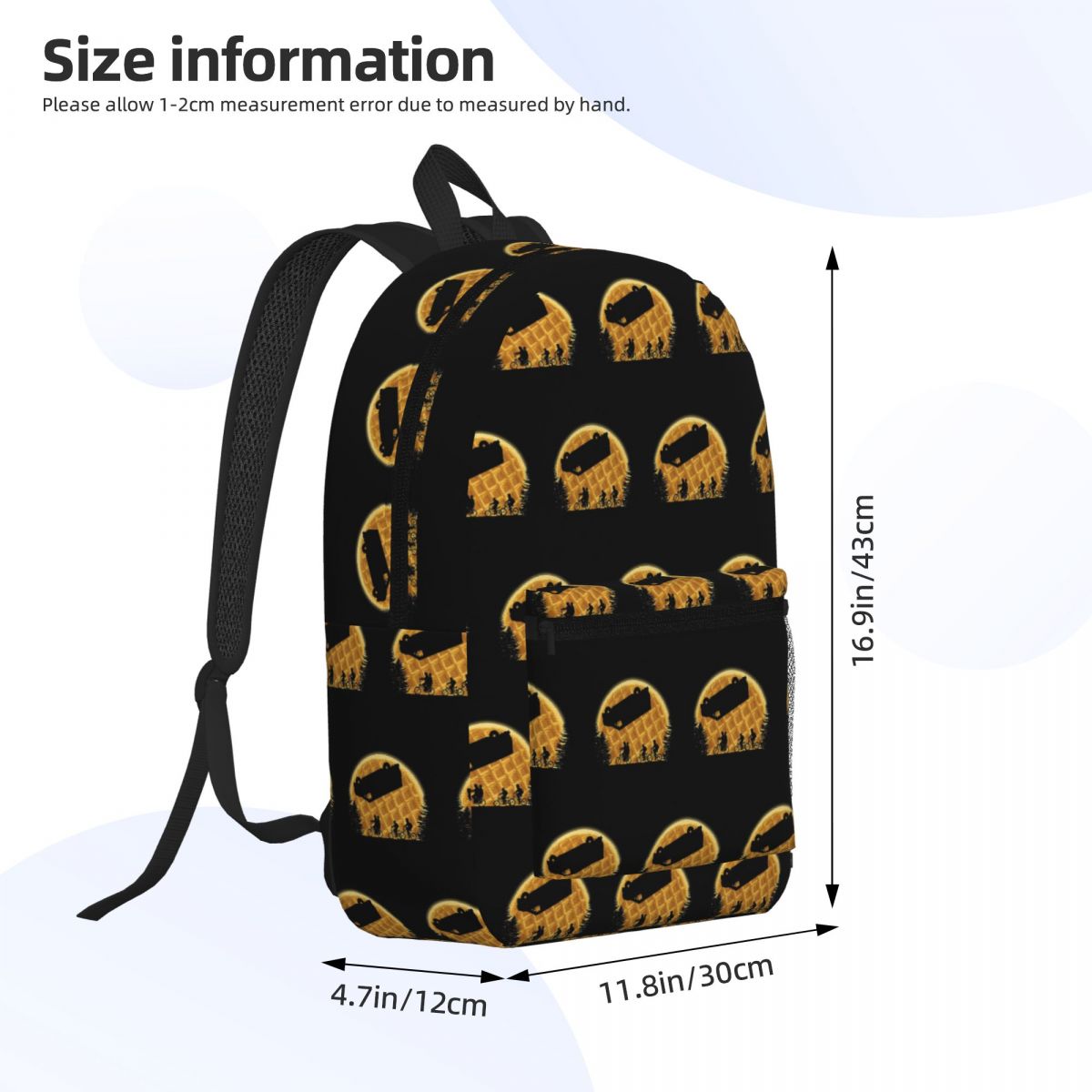 Sac à dos grande capacité Stranger Things lunes aux gaufres – visuel 4