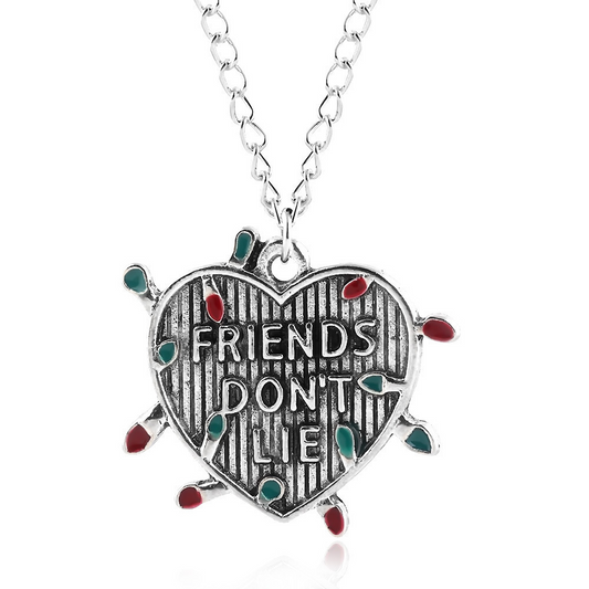 Collier Stranger Things cœur guirlande vu de face
