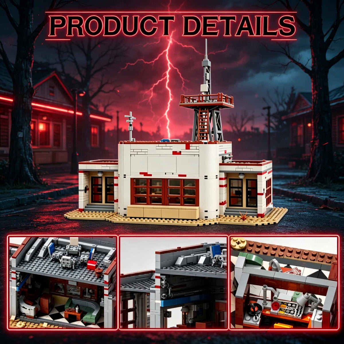 Station de radio WSQK Stranger Things à construire 1309 pièces – visuel 4