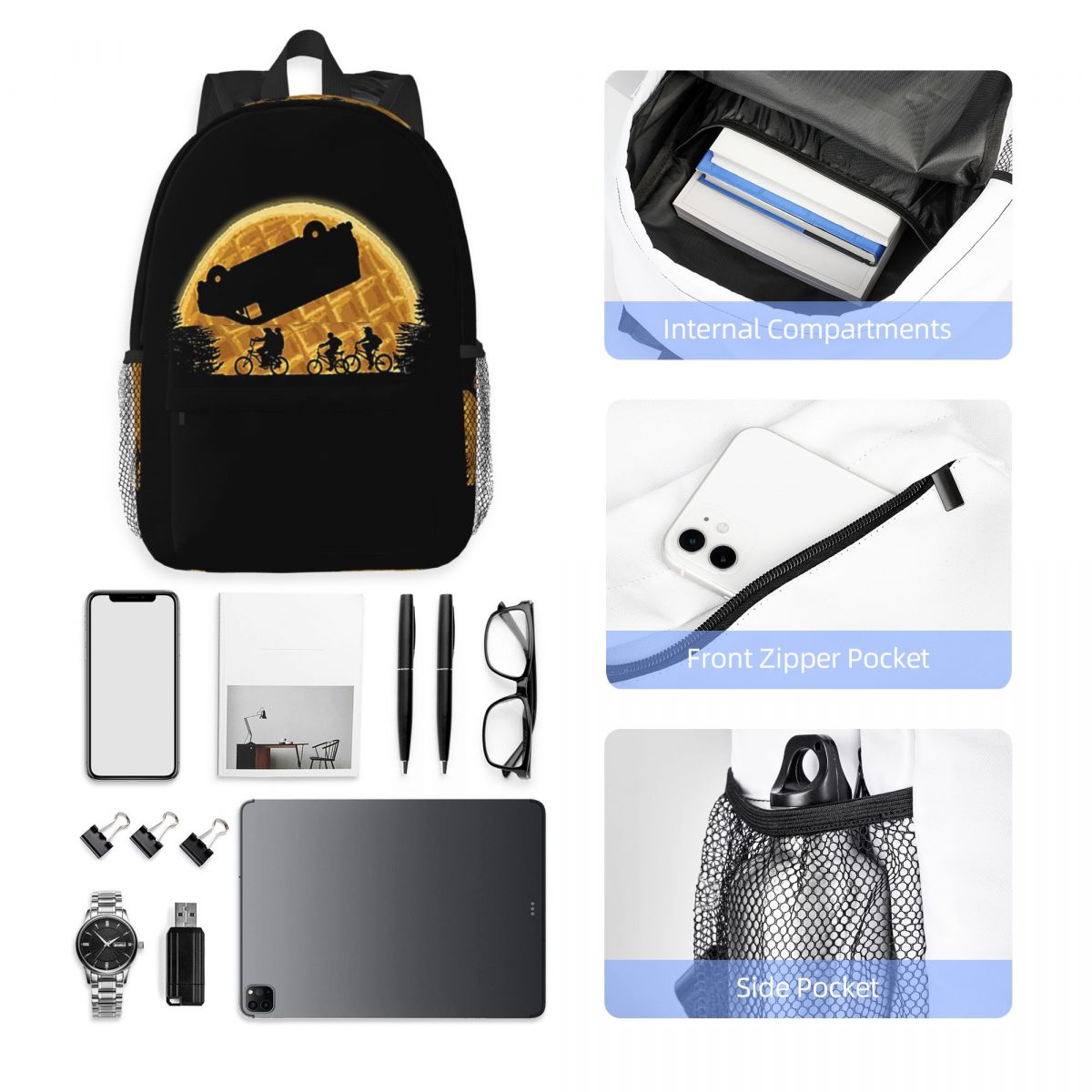 Sac à dos Stranger Things la lune aux gaufres – visuel 4