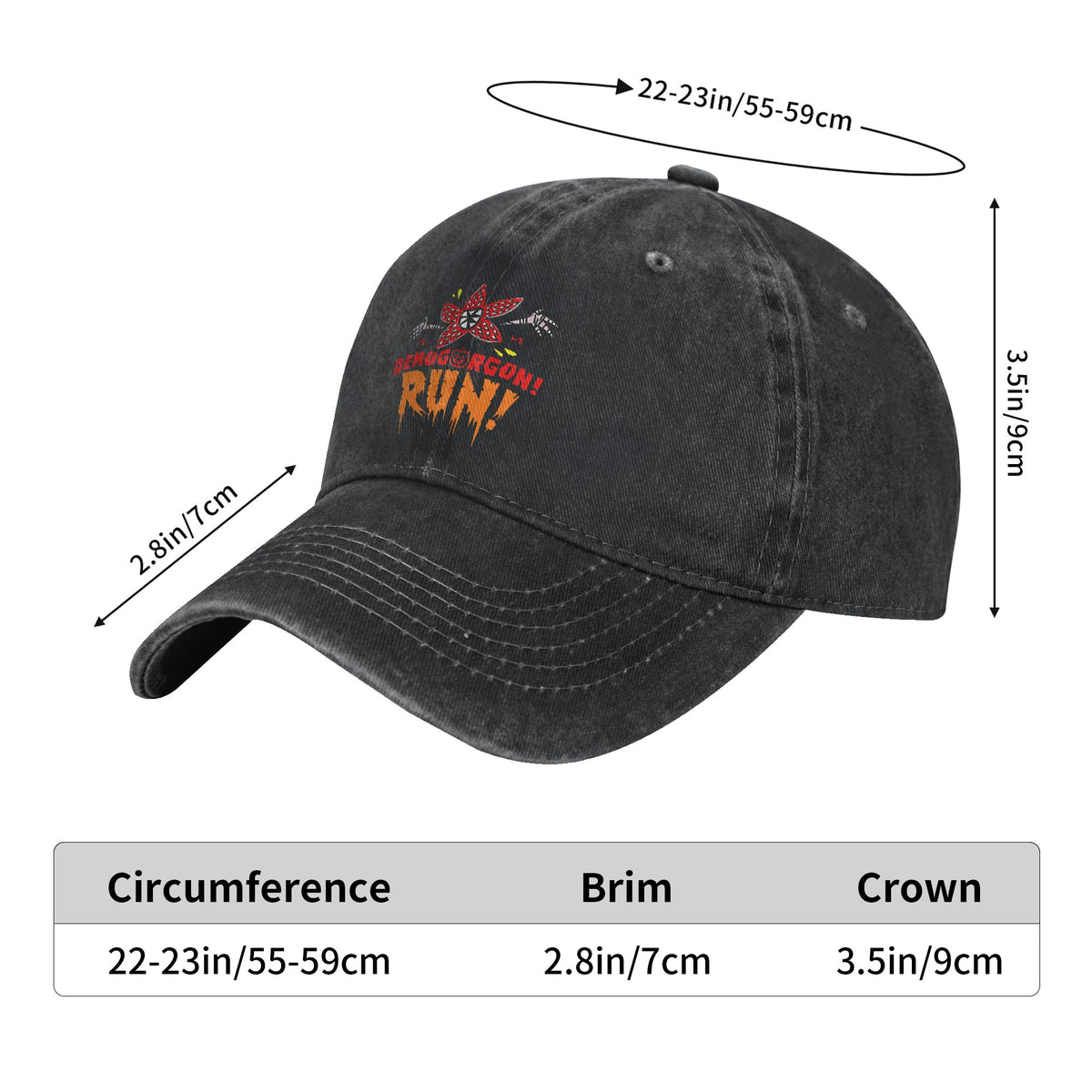 Casquette délavée Stranger Things Demogorgon Run – visuel 4