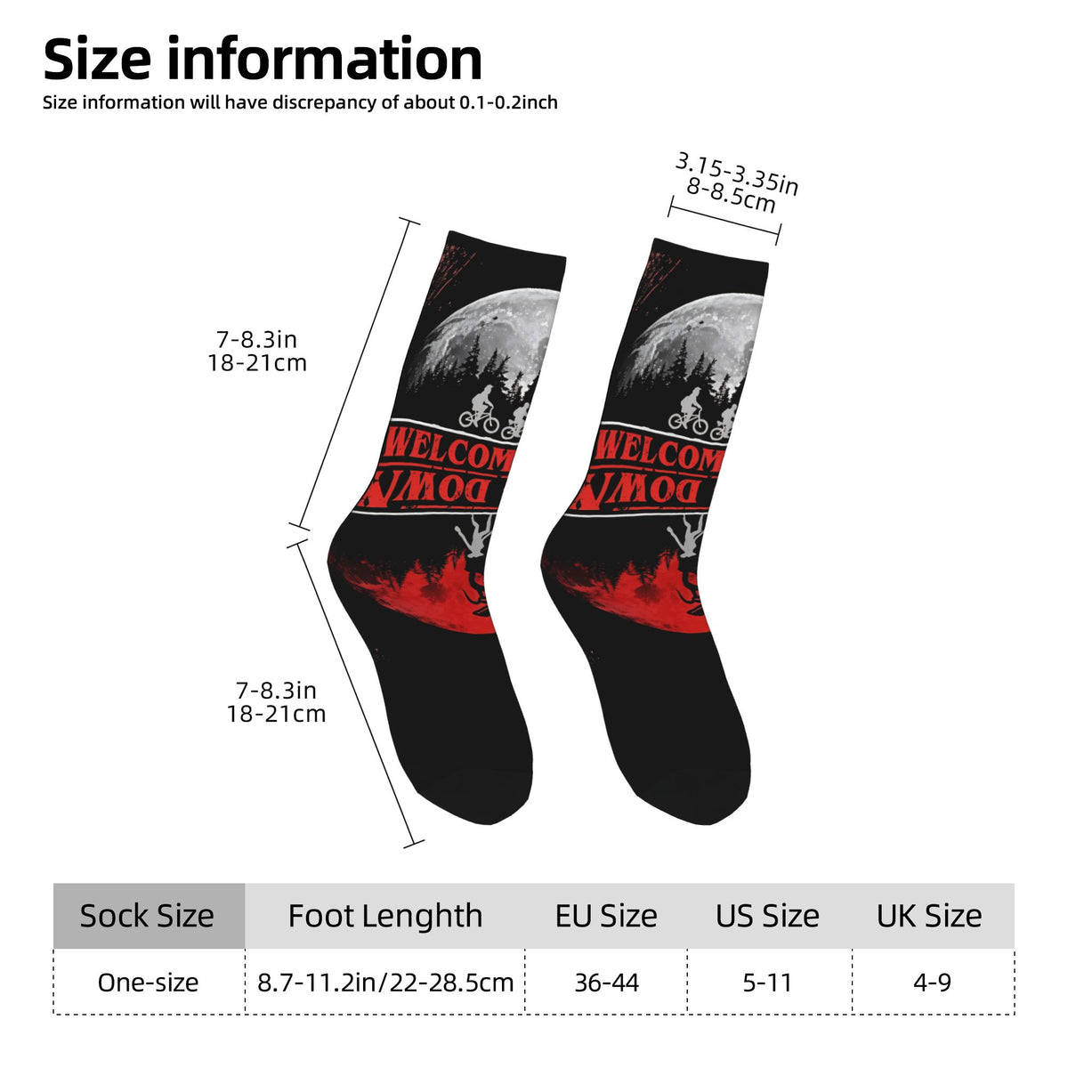 Chaussettes Stranger Things bande rouge – visuel 2