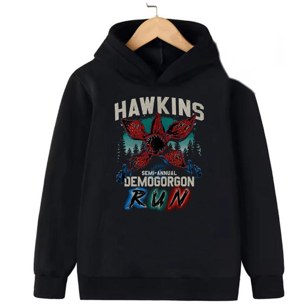 Pull enfant Stranger Things Hawkins Demogorgon Run vu de face