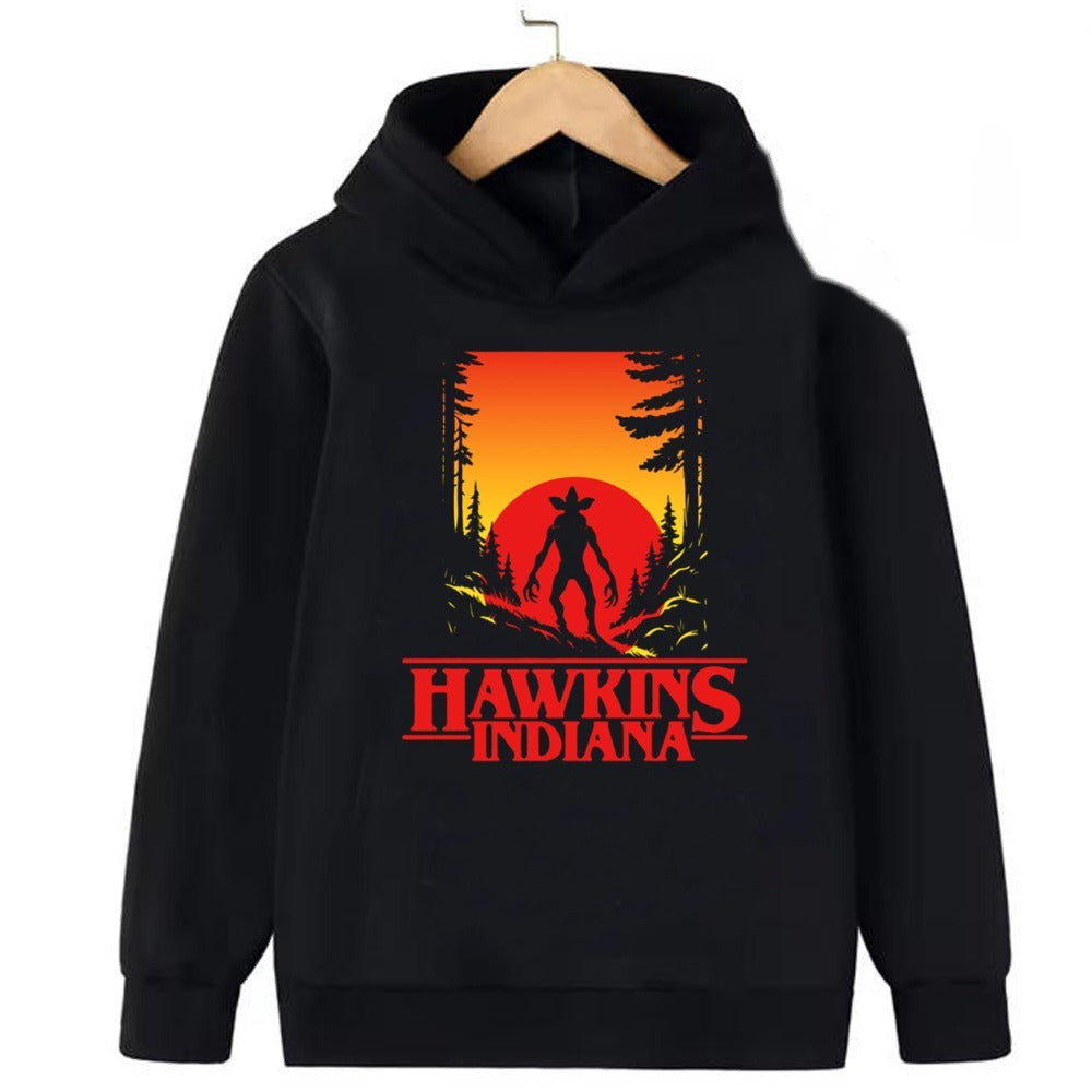 Pull enfant Stranger Things Hawkins Indiana vu de face