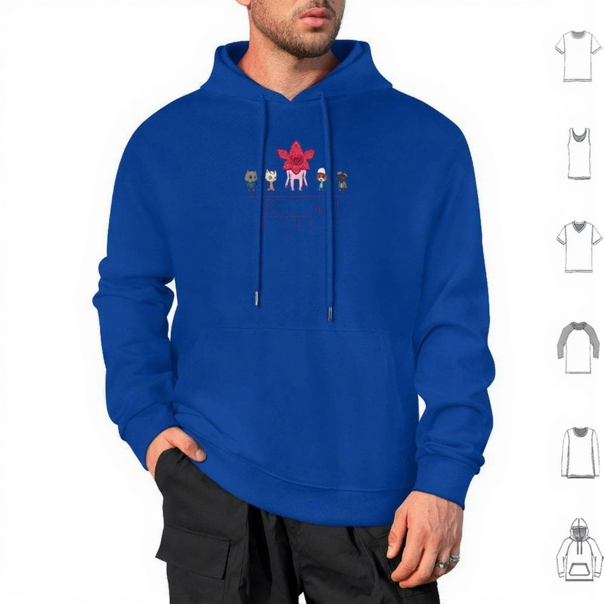 Hoodie Stranger Things Stranger Kittens – coloris Bleu
