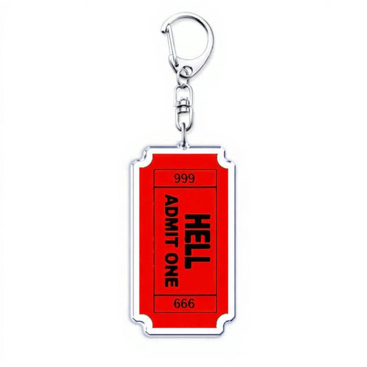 Porte-clés Stranger Things ticket Hellfire Club vu de face