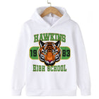Maglione da bambino Stranger Things Hawkins High School 1983 bianco