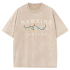 T-shirt da uomo slavata Stranger Things Hawkins Indiana ghirlanda