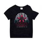 T-shirt da bambino nera Stranger Things Demogorgone cacciatore