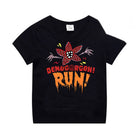 T-shirt da bambino nera Stranger Things Demogorgone Run