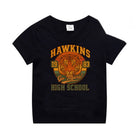T-shirt da bambino nera Stranger Things Hawkins High School 1983
