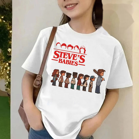 T-shirt enfant Stranger Things Steve's Babies vu de face