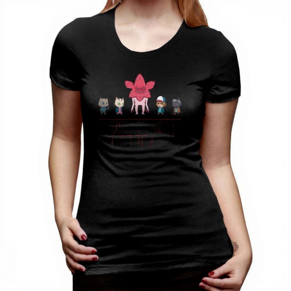 T-shirt femme Stranger Things Stranger Kittens – coloris Noir