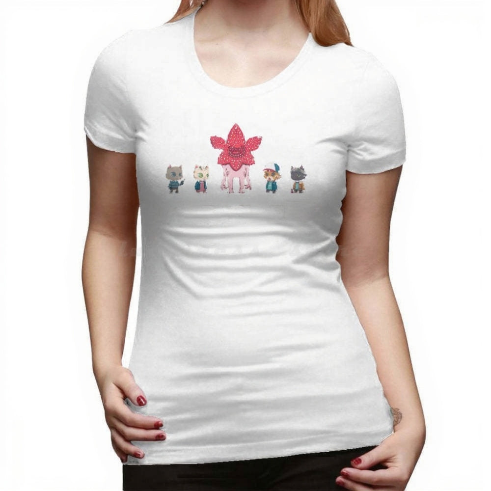 T-shirt femme Stranger Things Stranger Kittens – coloris Blanc