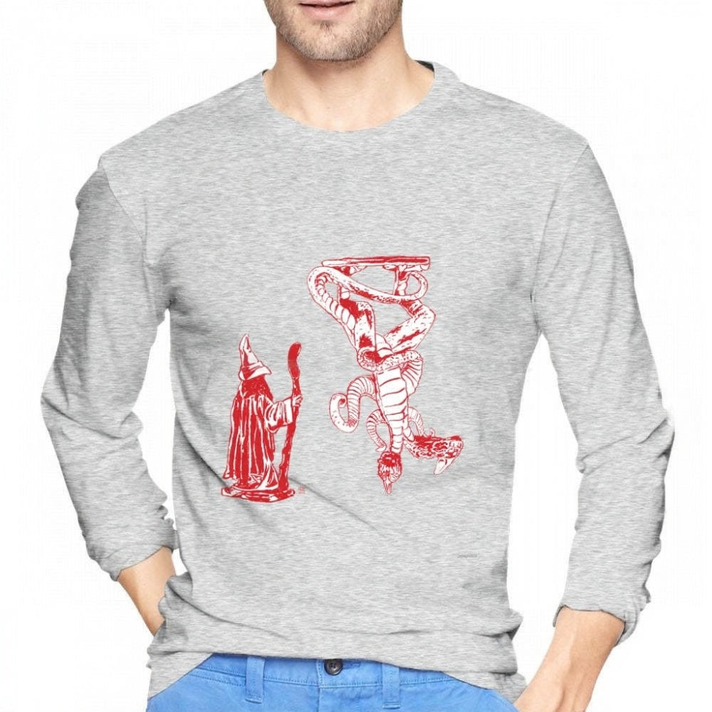 T-shirt homme manches longues Stranger Things croquis du Demogorgon – coloris Gris