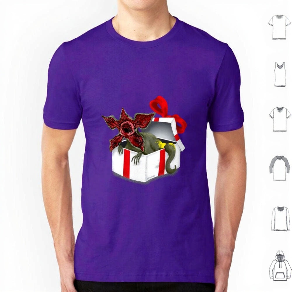 T-shirt homme Stranger Things Demogorgon cadeau de Noël – coloris Violet