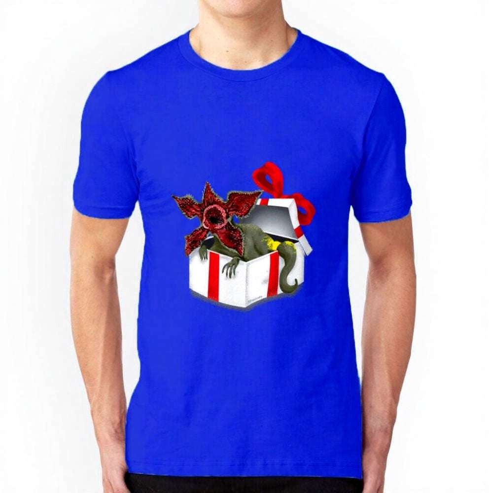 T-shirt homme Stranger Things Demogorgon cadeau de Noël – coloris Bleu