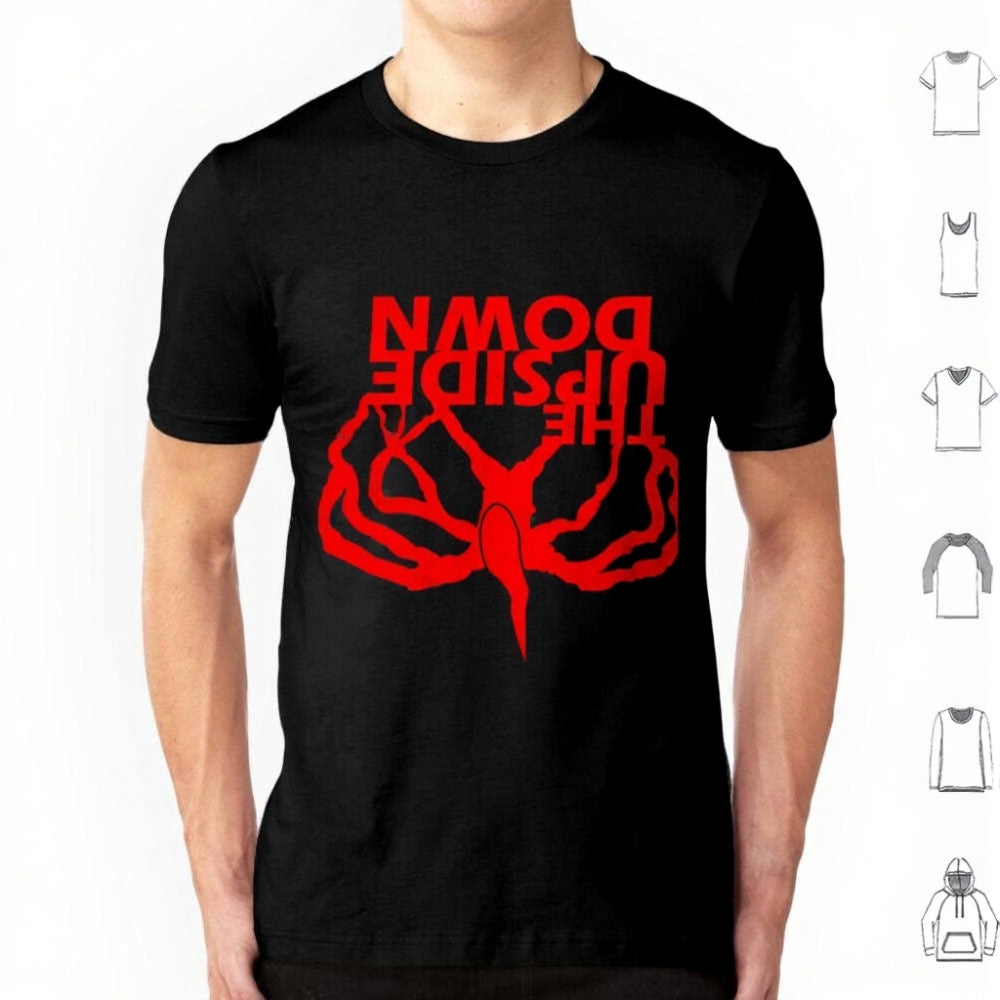 T-shirt homme Stranger Things Upside Down miroir – coloris Noir