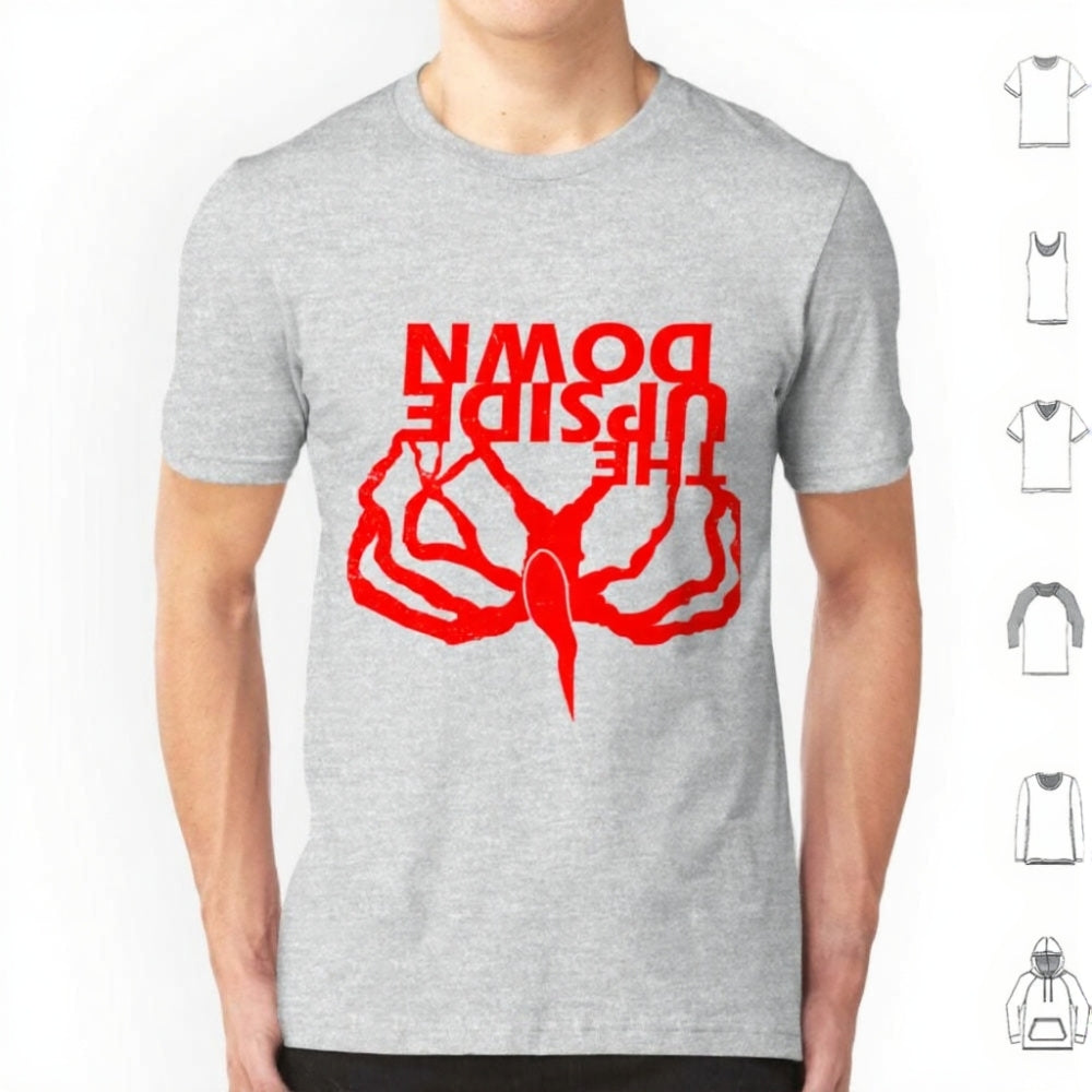 T-shirt homme Stranger Things Upside Down miroir – coloris Gris