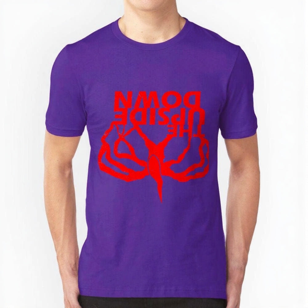 T-shirt homme Stranger Things Upside Down miroir – coloris Violet