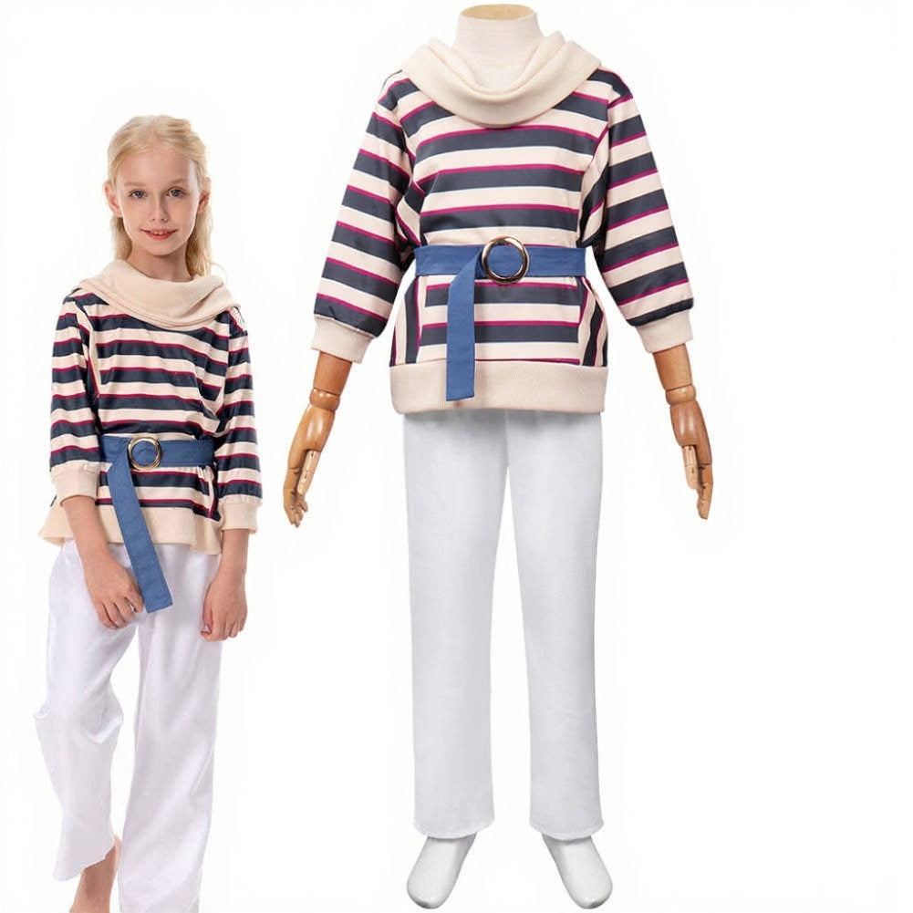 Tenue enfant Stranger Things Nancy Wheeler pull rayé – visuel 2