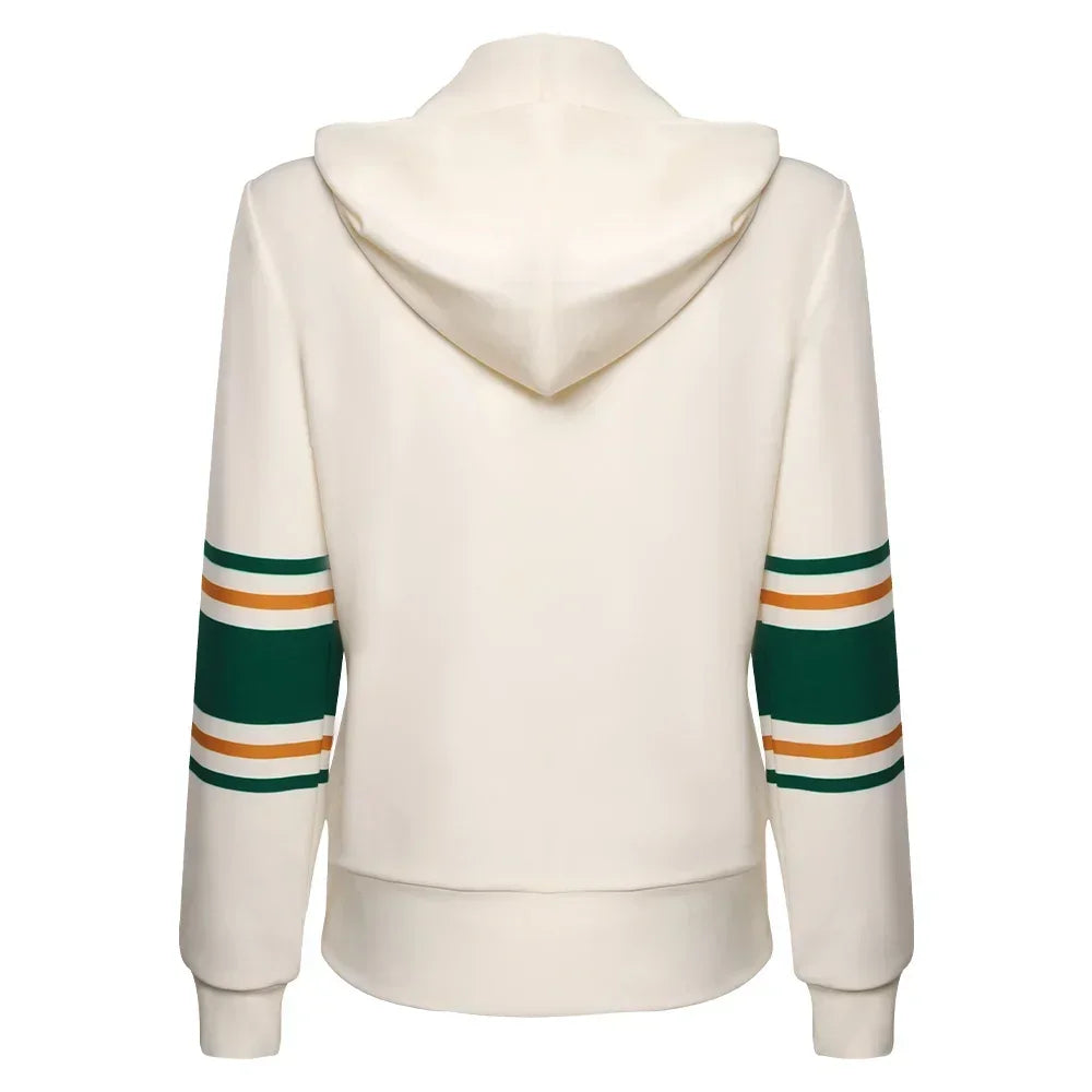Retro della giacca cosplay Chrissy Stranger Things, cappuccio e maniche a righe